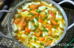 The recipe for river shrimp tofu soup