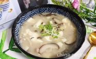 Method for making mushroom tofu soup