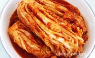 The recipe for Korean style spicy cabbage