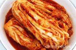 The recipe for Korean style spicy cabbage