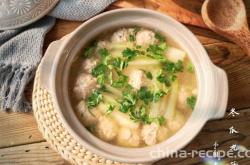 The recipe for minced meat and winter melon