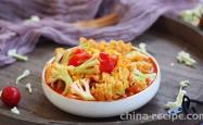 The recipe for tomato, egg, cauliflower