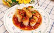 The recipe for oyster sauce, garlic paste, and yam