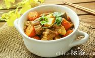 Method for making curry beef brisket with rice cooker