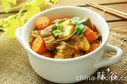 Method for making curry beef brisket with rice cooker