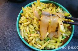 The method of making spicy Da La Pi