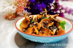 Method for making cold mixed chicken gizzards