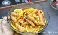 The recipe for passion fruit lemon chicken feet