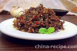 The recipe for spicy beef shreds