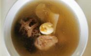 Method for making Lianzi Huaishan Gorgeous and Lean Meat Soup