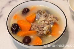 The recipe for carrot tube bone soup