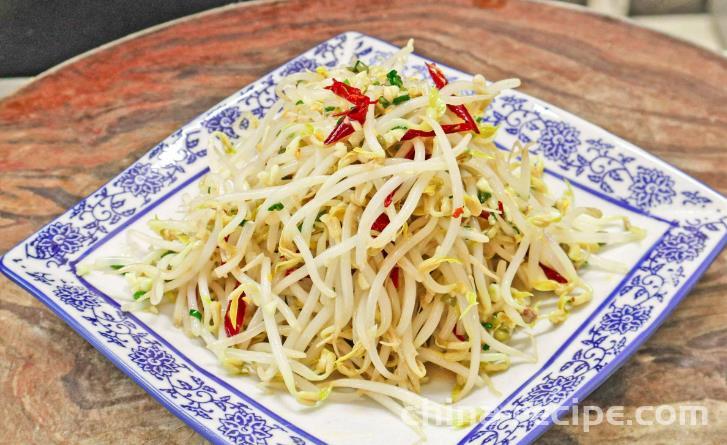 The recipe for cold mixed mung bean sprouts
