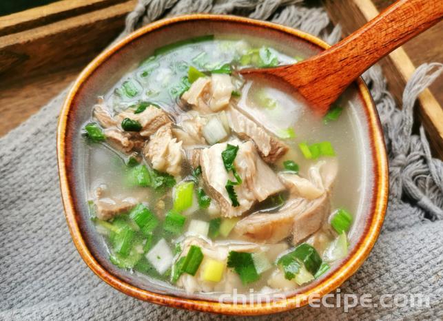 The recipe for clear soup lamb