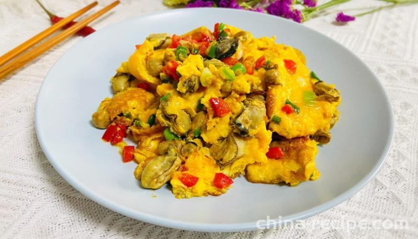 The recipe for stir fried eggs with oysters