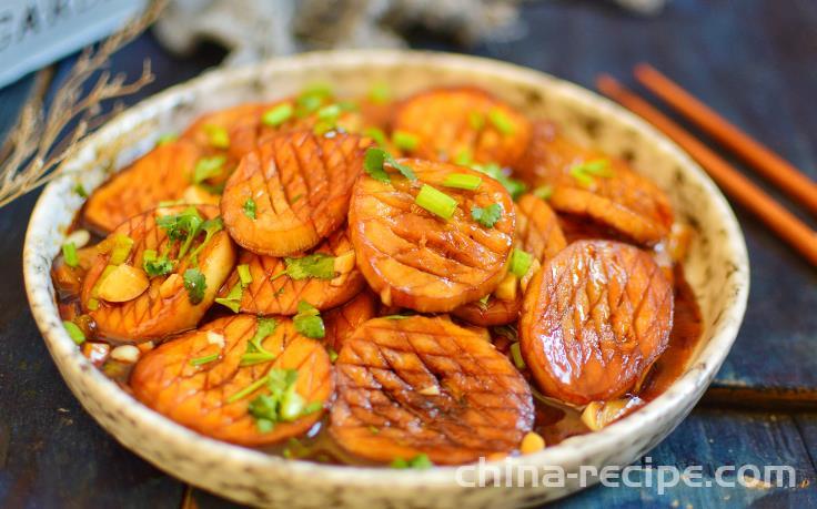 The recipe for braised shiitake mushrooms in sauce