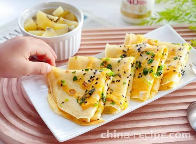 Practice of Scallion flavored Egg Cake