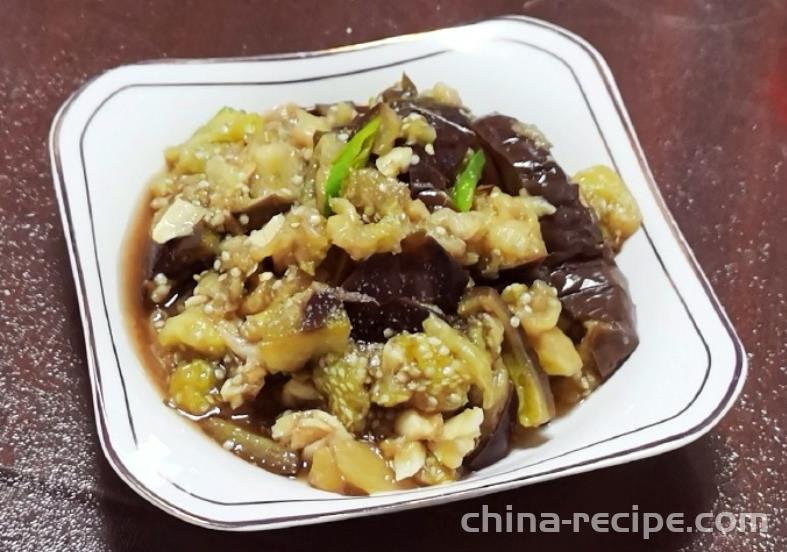 Method of making garlic paste eggplant