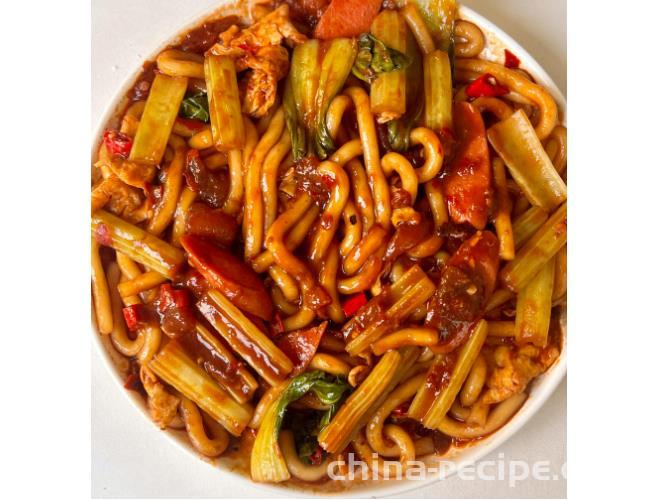 Practice of Fried rice noodles with Bean Paste