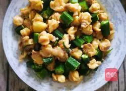 秋葵炒鸡骨的做法图解5
