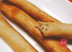 白菜香菇春卷的做法图解3