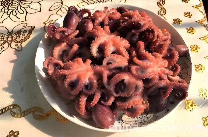 The recipe for blanching octopus