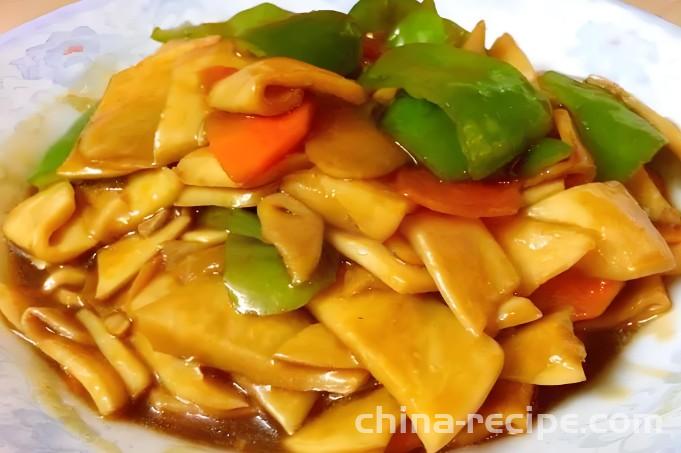 The recipe for oyster sauce and chicken leg mushrooms