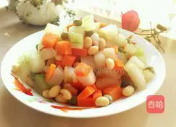 冬瓜双豆的做法图解10