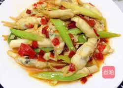辣椒炒蛏子的做法图解9