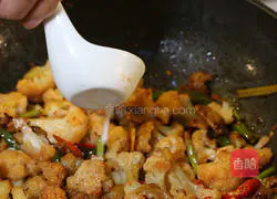 小炒菜花的做法图解8