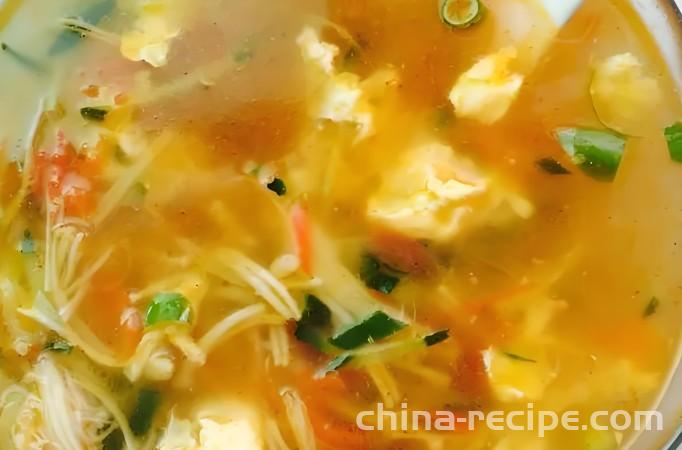 The recipe for tomato and cucumber soup