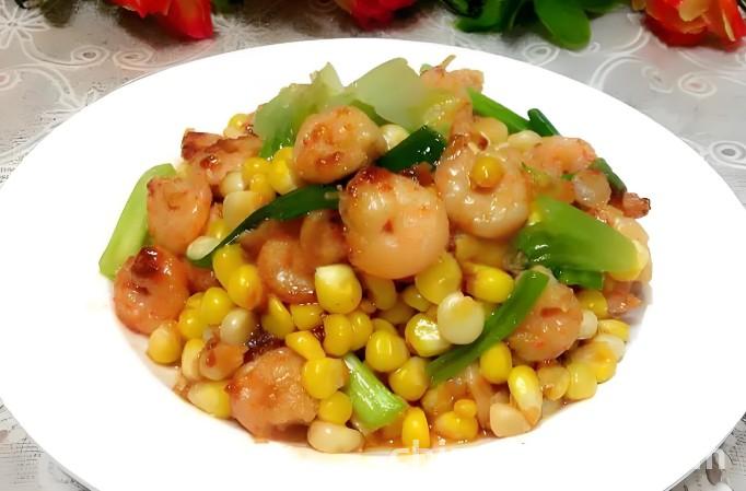 The recipe for shrimp and corn