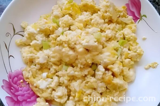 The recipe for chicken sliced tofu