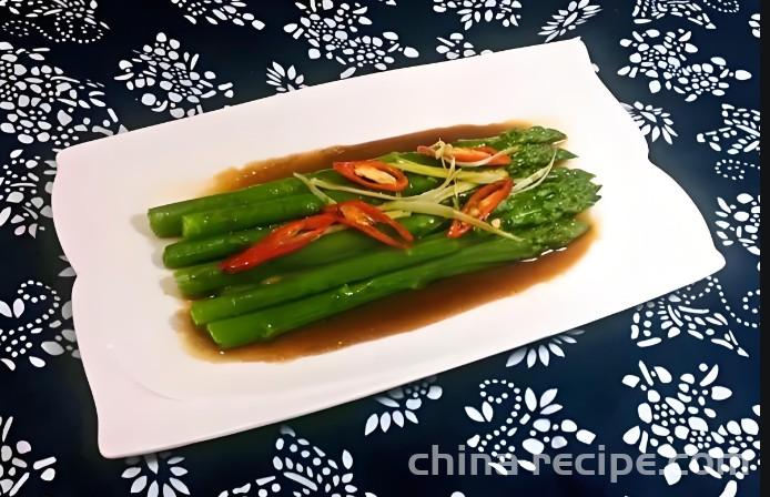 The method of blanching asparagus