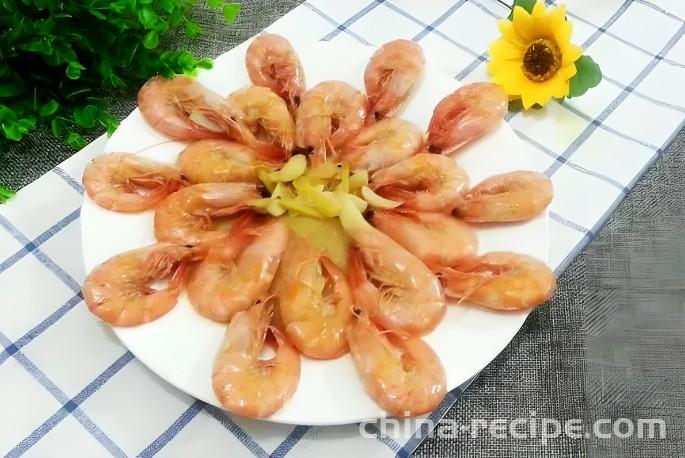 The method of making white boiled shrimp