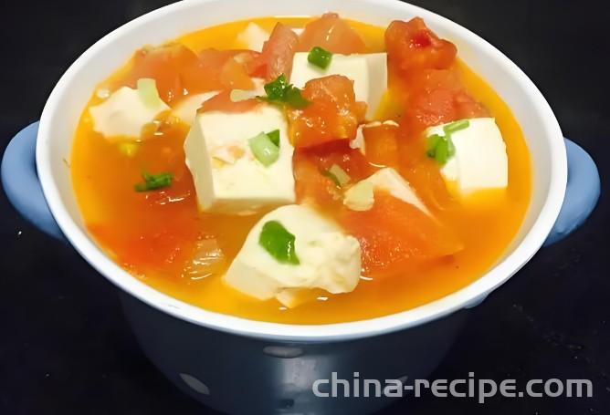 The recipe for tomato tofu