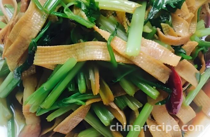 The method of stir frying a thousand celery slices