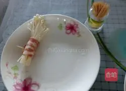 培根金针菇卷的做法图解3