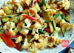 素炒菜花的做法图解8