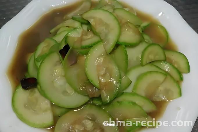 The recipe for vinegar soaked zucchini