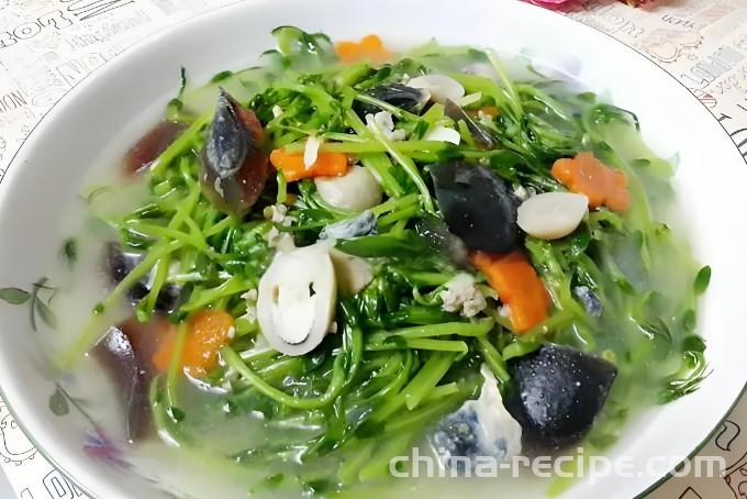 The method of making soup with soybean sprouts