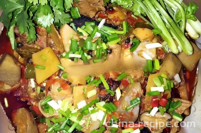 The method of making taro roasted chicken