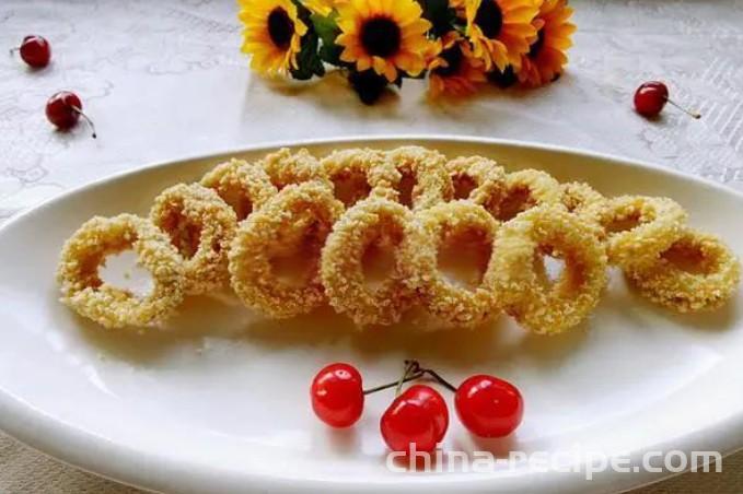 The method of making crispy fried squid rings