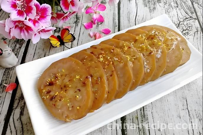 The recipe for osmanthus sugar lotus root