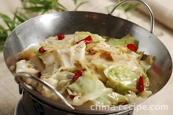 The method of making dry pot cabbage