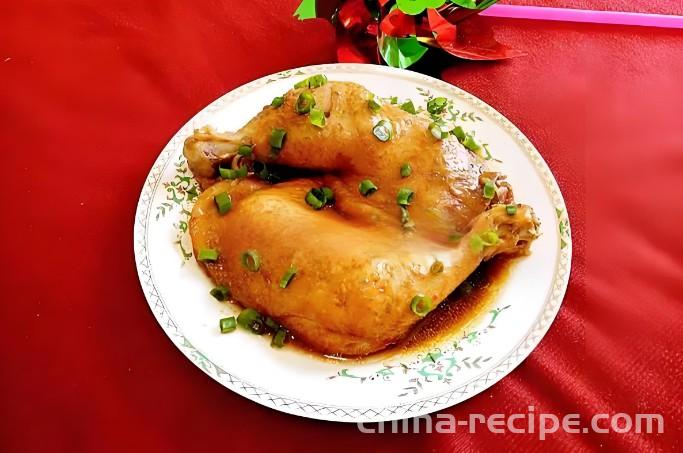 The method of steaming chicken legs with sauce aroma