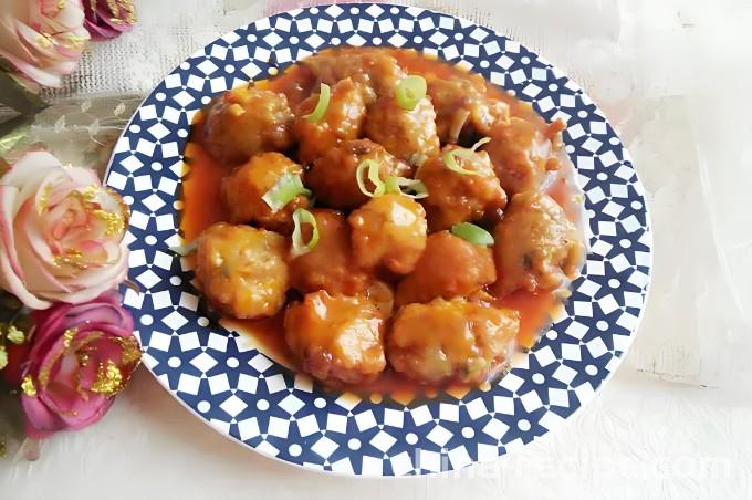 The recipe for sweet and sour meatballs