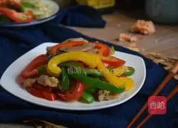 彩椒炒肉的做法图解7