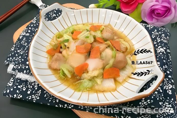 The method of stir frying cabbage and carrots