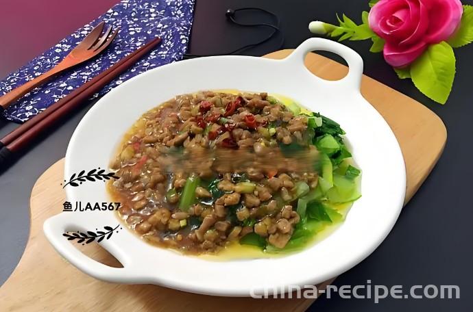 Method for making minced meat and bok choy