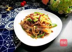 萝卜丝炒牛肉的做法图解1